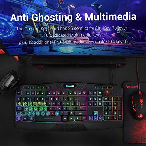 Redragon S101 Wired Rgb Backlit Gaming Keyboard And Mouse Gaming Mouse