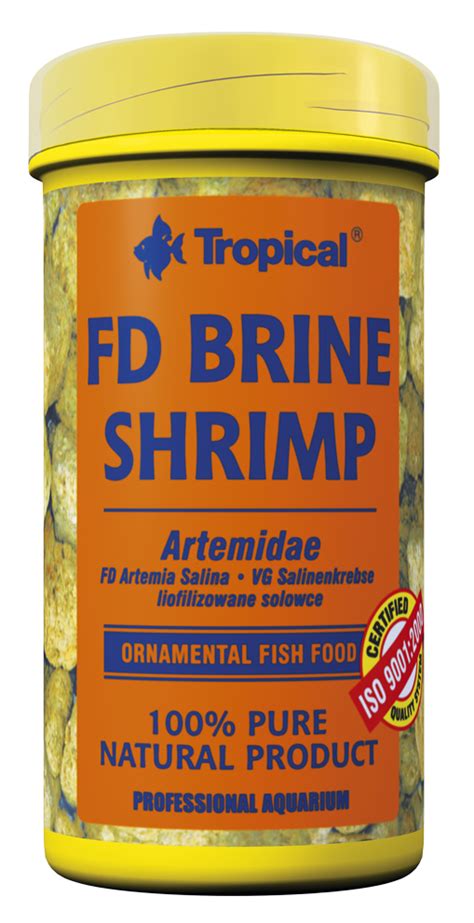 Tropical Fd Brine Shrimp 100ml Artemia Salina Lyophilisé Pour Poissons