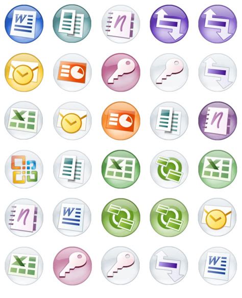 Microsoft Office 2007 Orbs Free Icon Packs Ui Download