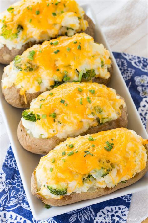 Broccoli Cheddar Twice Baked Potatoes Recipe Cupcakes And Kale Chips
