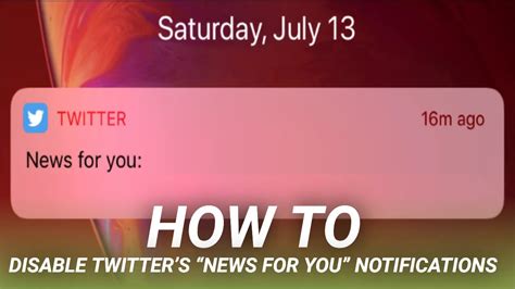 How To Disable Twitters “news For You” Notifications Youtube