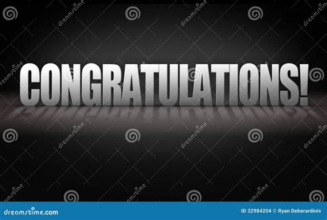 Congratulations 3d Letters On Black Background Stock Illustration