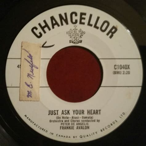 Frankie Avalon Just Ask Your Heart 1959 Vinyl Discogs