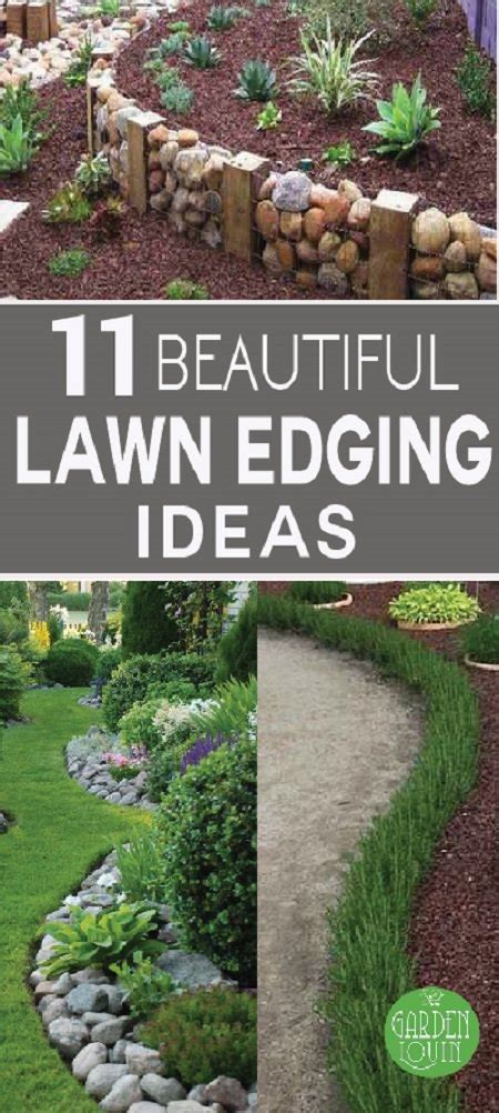 If you want a lawn edging solution that's super simple and easy to put in place, check out this great idea featured on gardeners. 11 BEAUTIFUL Lawn Edging Ideas - Gardening Viral