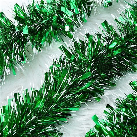33ft Tinsel Christmas Garland Metallic Streamers For Christmas Tree Decorations Tinsel