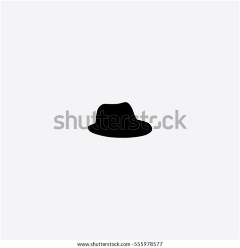 Fedora Icon Silhouette Vector Illustration Stock Vector Royalty Free