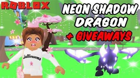 Getting A Neon Shadow Dragon On Adopt Me 😱 Youtube