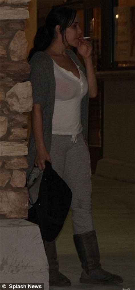 Nadya Octomom Suleman Puffs On A Cigarette After Rehab Treatment For