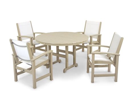 Coastal 5Piece Dining Set in 2021  Round dining set, Round dining