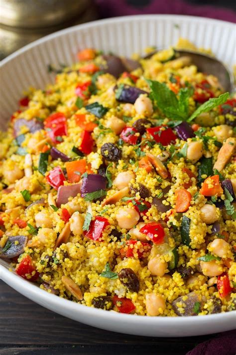 A Flavorful Hearty Moroccan Inspired Veggie Packed Couscous Side Dish