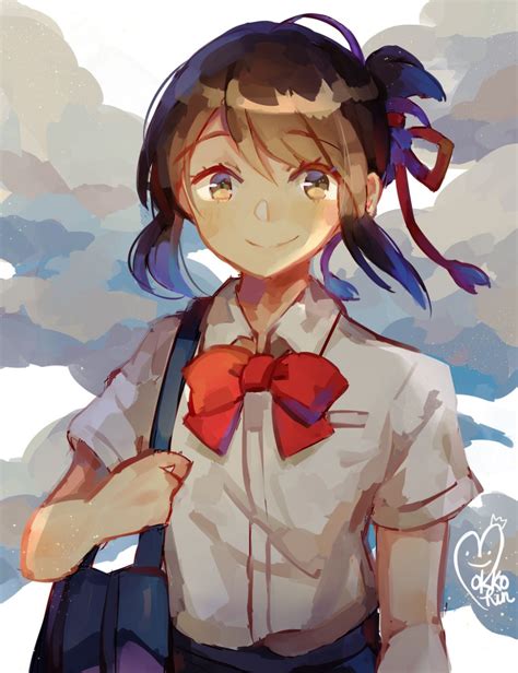 Mitsuha By Mokkorin On Deviantart Kimi No Na Wa Your Name Anime