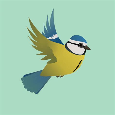 Blue Tit Bird Silhouette Illustrations Royalty Free Vector Graphics