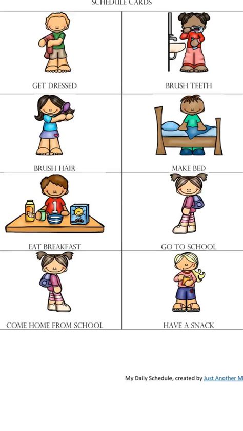 It is important to remember that different types of visuals work for different children. Free Daily Routine Printable #Daily #DailyRoutineforteens ...