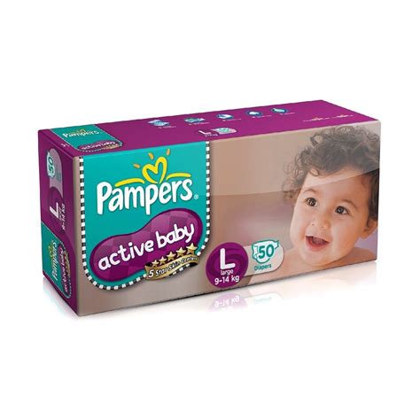 Pampers Active Baby Taped Diapers Large Sizel50 Count Age Group 1