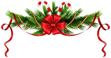 Christmas Pine Branches Decoration Png Clip Art