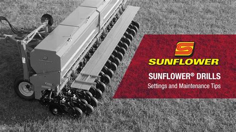 Sunflower Drill Row Unit Settings Youtube