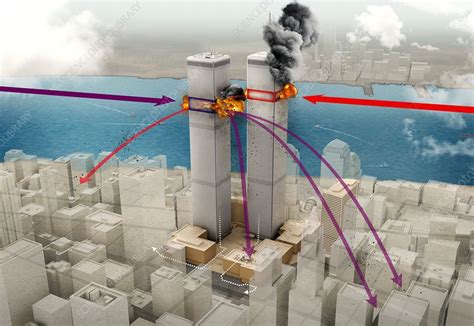 September 11 Twin Towers Attacks Illustration Stock Image C035