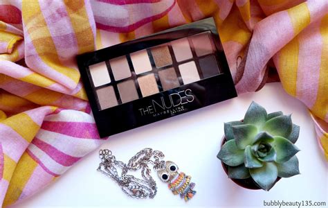 Review Swatches The Nudes Palette By Maybelline Bubblybeauty