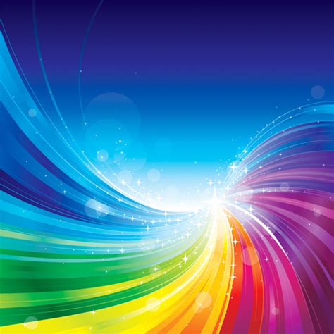 Vector Shiny Rainbow Background Vectors Graphic Art Designs In Editable