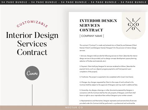 Contract Template Interior Design Interior Designer Template Contract