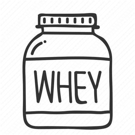 Doodle Fitness Health Protein Supplement Whey Icon Download On