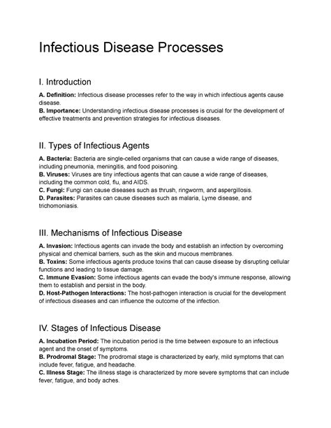 Pathophysiology Nur 322 Lecture 16 Infectious Disease Processes
