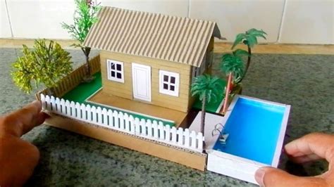 Cardboard house model making | diy mini house design. Mini Cardboard House For Kids #112 | Easy Crafts Project ...