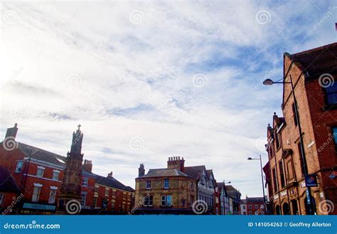 Cloudy Sky Over The Town Editorial Stock Photo Image Of Early 141054263