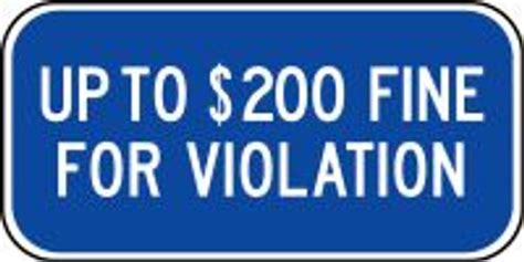 Minnesota Up To 200 Fine For Violation Sign