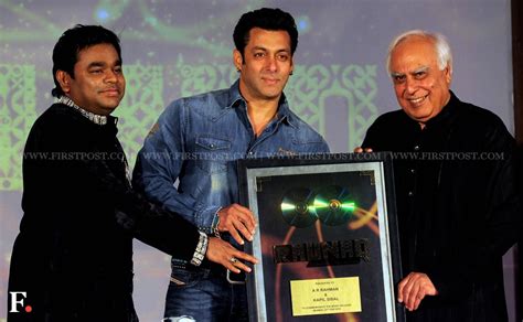 Images Salman Launches Kapil Sibal Ar Rahmans Album Raunaq Entertainment News Firstpost