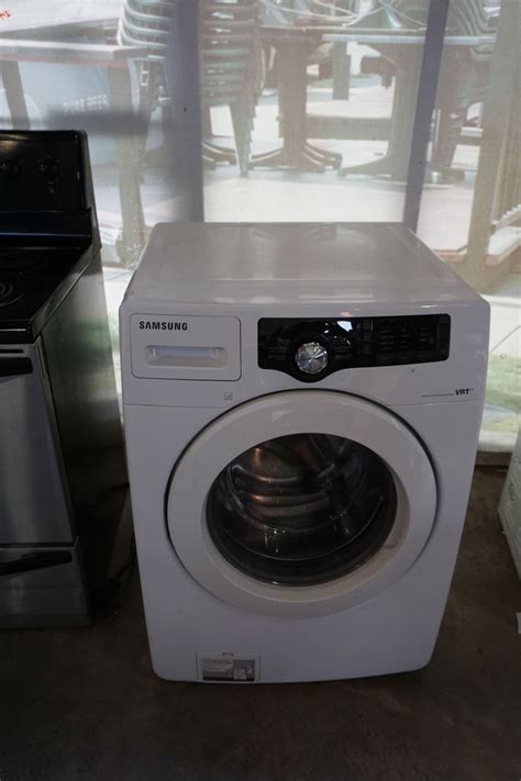 Front loading, 4.5 cubic feet capacity, 10 preset wash cycles, steam washing, vrt plus, self clean plus, diamond drum, smart care, energy star. SAMSUNG VRT FRONT LOAD WASHER - Big Valley Auction