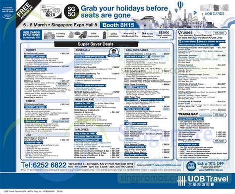Check spelling or type a new query. 5 Mar UOB Travel » NATAS Fair 2015 (Mar 2015) Travel Fair @ Singapore Expo 6 - 8 Mar 2015 ...