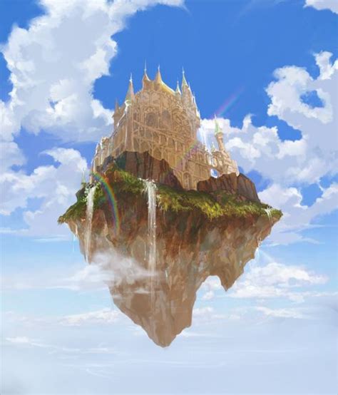 Flying Castle By Dmsdud On Deviantart Fantasy Art Landscapes Fantasy