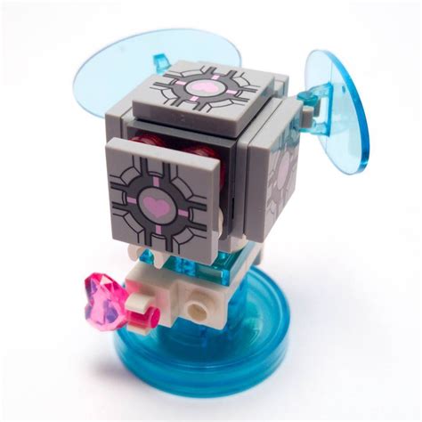 The Companion Cube From The Portal 2 Legodimensions Level Pack Lego