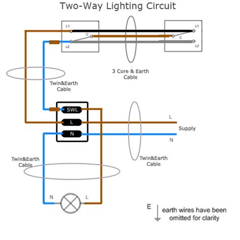 Schematic Diagram 2 Way Lighting Circuit