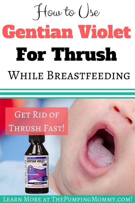 How To Use Gentian Violet For Thrush When Breastfeeding If