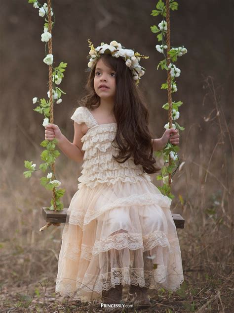 the best 16 ivory flower girl dresses ideas for a fairy tale forest wedding flower girl
