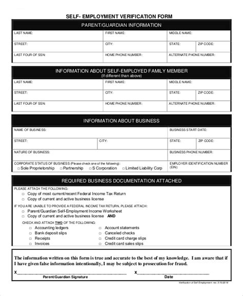 FREE 8+ Sample Employment Verification Forms in MS Word  PDF