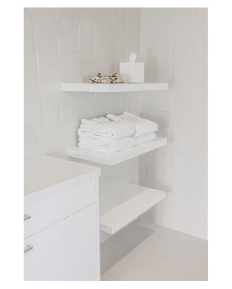 Perfect size, great quality and sturdy. Floating Shelves in White Modern Spa Bathroom Dressing ...