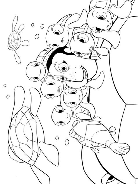 A simple coloring page for teaching colors. Finding Nemo coloring pages for kids. Free Printable Finding Nemo coloring pages.