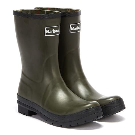 Barbour Rubber Banbury Womens Olive Green Wellies Lyst