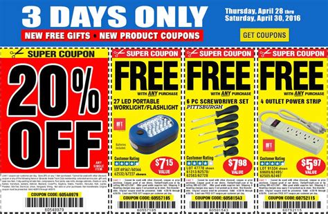 20% off (7 days ago) 20 percent off harbor freight coupon.codes (1 days ago) harbor freight 20% off coupon. HarborFreight‬ 20% Off Any Single Item 60548979 FREE 27 ...