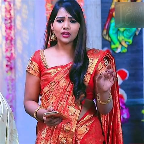 Kannada Tv Actress Hot Saree Navel Caps Mix
