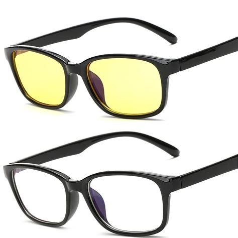 Vazrobe 2 Packs Blue Light Computer Glasses Men Women Yellow Lens Eyeglasses Frames Tint Film