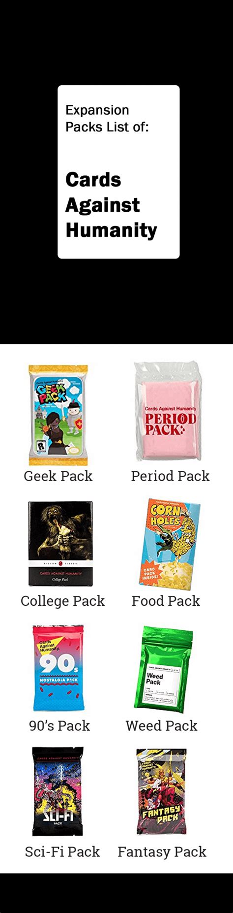 Cards Against Humanity: 20+ List Of ALL Expansion Packs