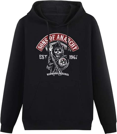 Men Graphic Hoodie Sons Of Anarchy Redwood Red Patch Jersey Man Hybris