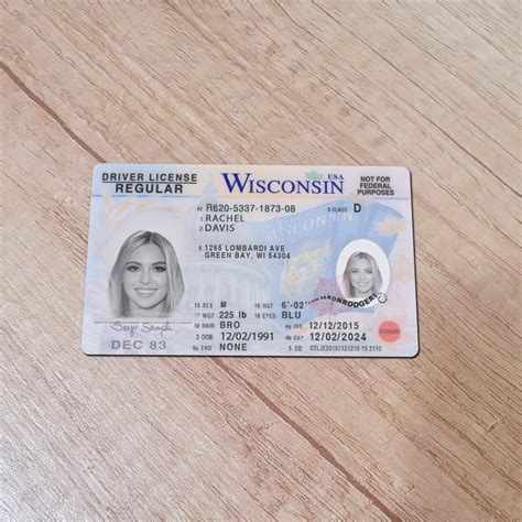 Reliable Wisconsin Driver License Template