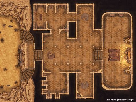 Desert Catacombs Battle Map 32x24 Art Battlemaps Desert Map