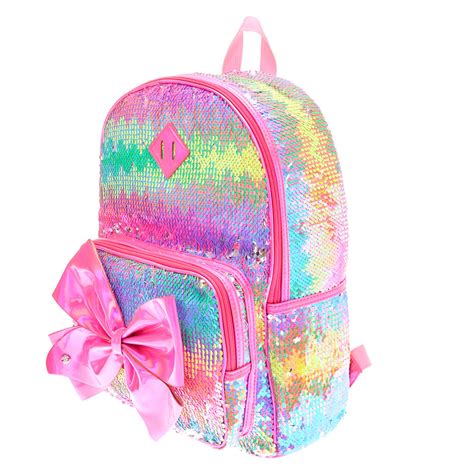 Jojo Siwa Rainbow Reversible Sequin Birthday Backpack Claires