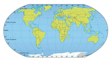 World Map With Coordinates